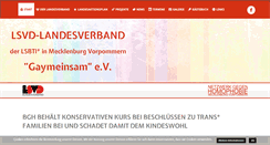 Desktop Screenshot of gaymeinsam-mv.de